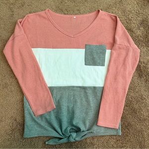5/$20 SALE🎉 Striped size L long sleeve top